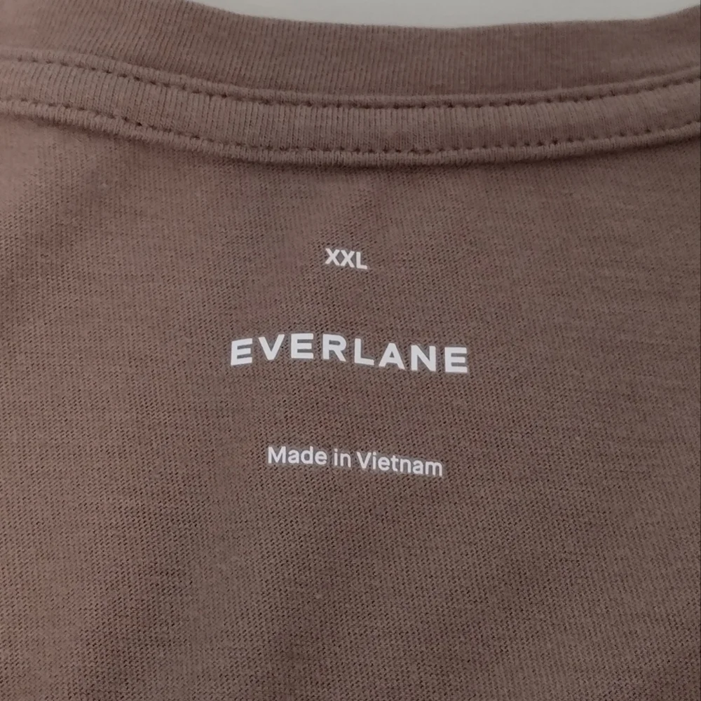 Everlane Men's Brown Organic Cotton Casual V-Neck Short Sleeve Shirt Size XXL - Picture 11 of 12